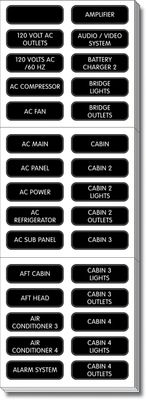 AC Panel Extended 120 Label Set  (8067)