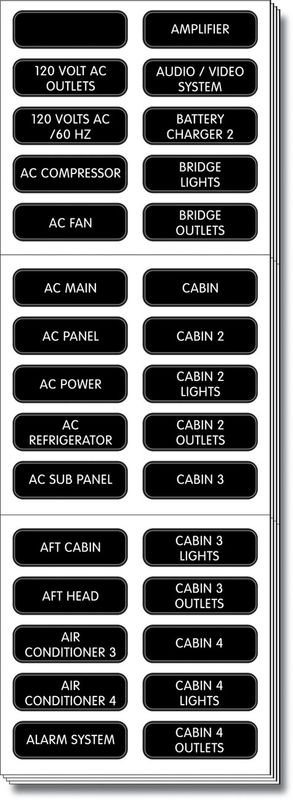 AC Panel Extended 120 Label Set  (8067)