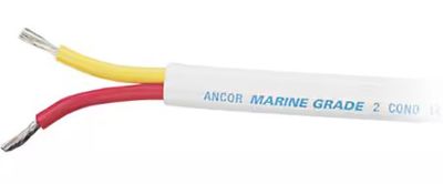 Wire 10/2 AWG Flat Safety Duplex Tinned  Red/Yellow    /foot(124110)