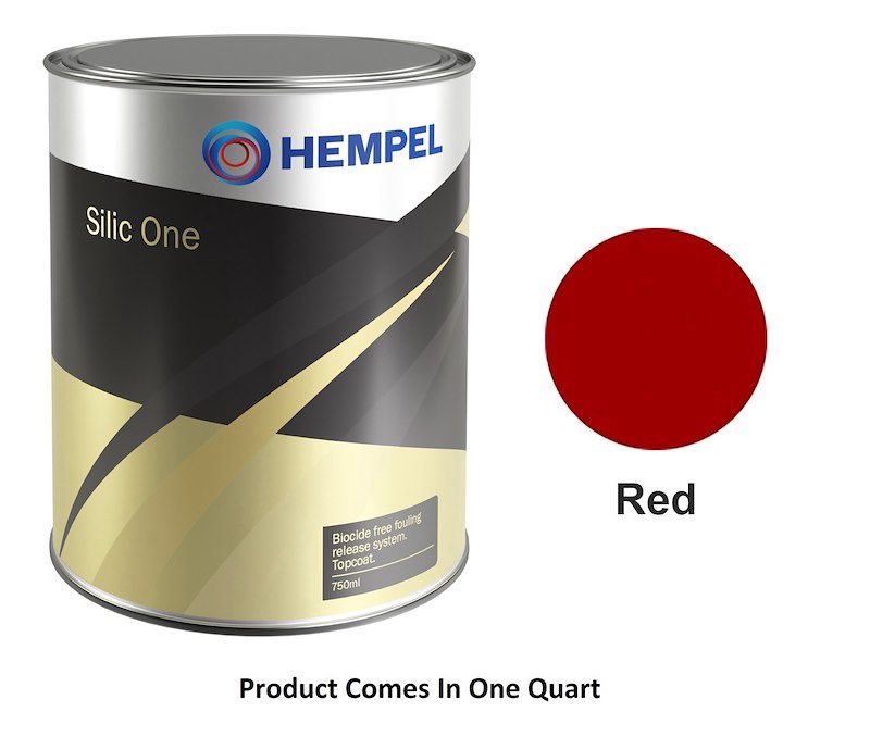 Hempel Silic One Antifouling Paint, Colour: Red, Size: Quart