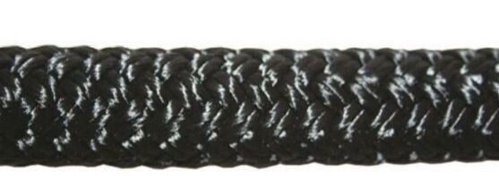 Double Braid Polyester 1/2"  Black  /foot (1/2 YBBK)