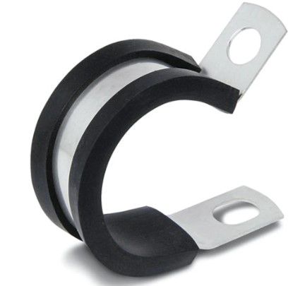 Cushion Clamp 1/2" Stainless with Rubber 10/pk Cushion Clamp 1/2" Stainless with Rubber 10/pk