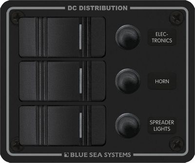 Water Resistant Circuit Breaker Panel 3 Position-Black (8374) Water Resistant Circuit Breaker Panel 3 Position-Black (8374)