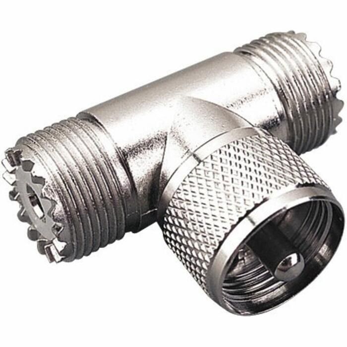 UHF T-Adapter  Nickel Plated Brass (329957-1)
