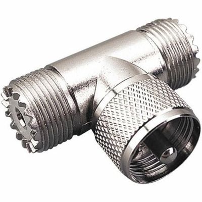 UHF T-Adapter  Nickel Plated Brass (329957-1)