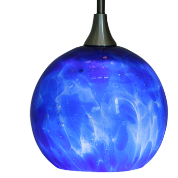Suspension DEL en Verre Soufflé à la Bouche Bleu Cobalt, 12 V (LLB-03CB-01-00) Suspension DEL en Verre Soufflé à la Bouche Bleu Cobalt, 12 V (LLB-03CB-01-00)