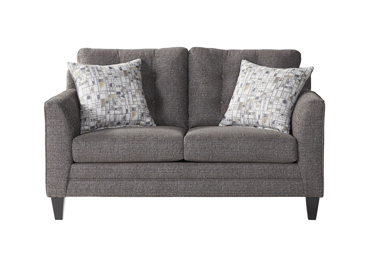 Wexler Splash Loveseat, Color: Garrett Java (Brownish Gray)
