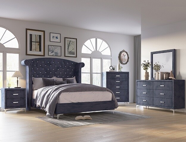 B9260 Lucinda, Gray/Queen-5pc Bedroom Set