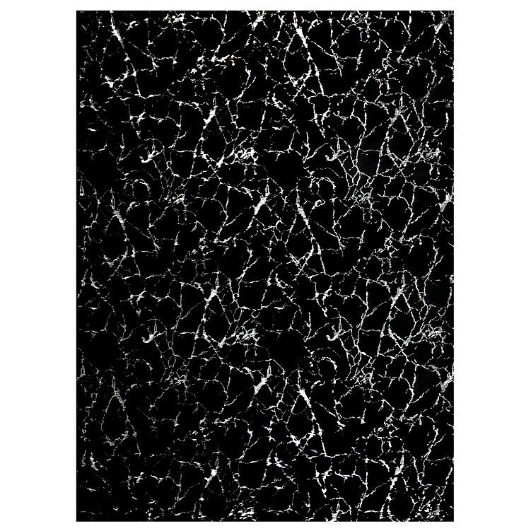 Rabbit Foil 5X7 Black/Silver Rug
