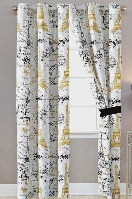 Curtain Set, Color: Paris Golden