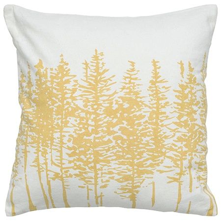 T05262 18x18 Off White/Yellow Pillow