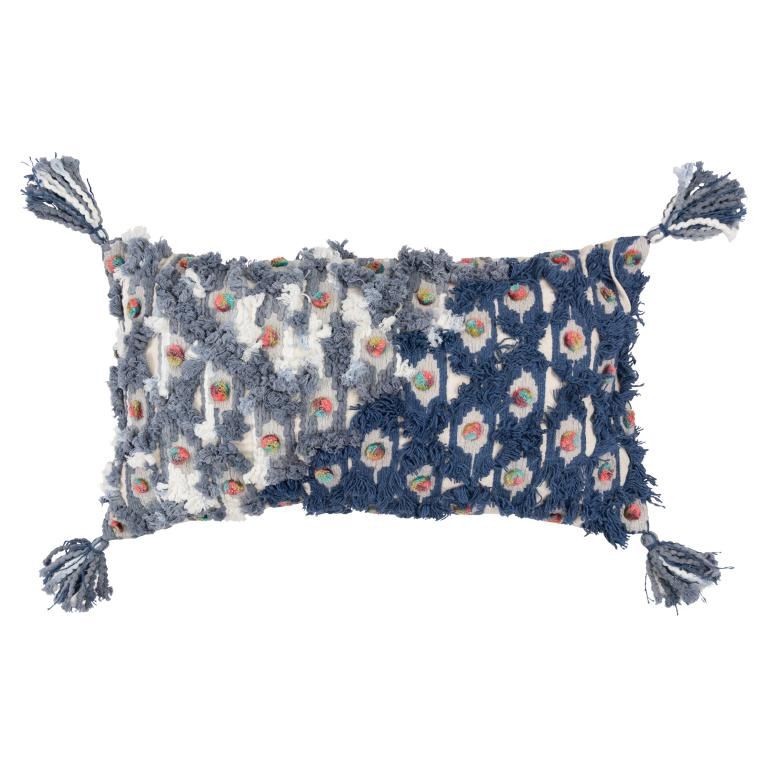 T16559 14x26 Blue Flower Pillow