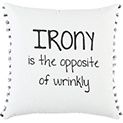 T19296 20x20 White Irony Pillow