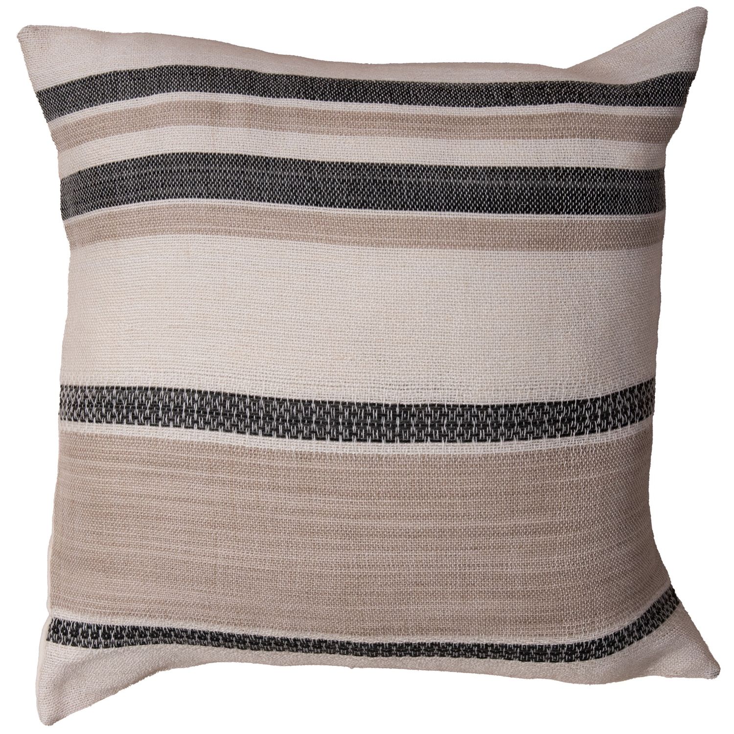 T-22511 Natural/Grey Striped Pillow