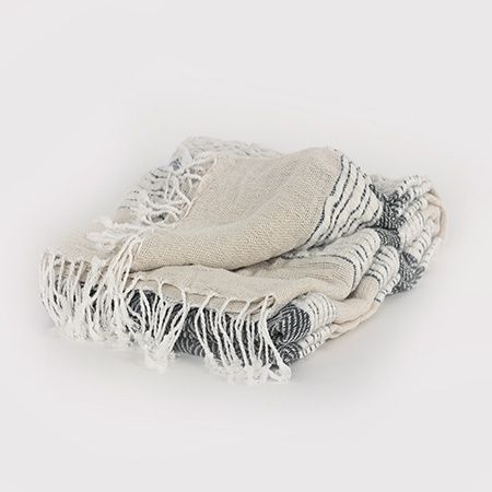 TH0863 Grey/Natural Throw