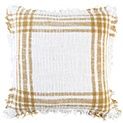 T-17847 White with Yellow Line Pattern Pillow