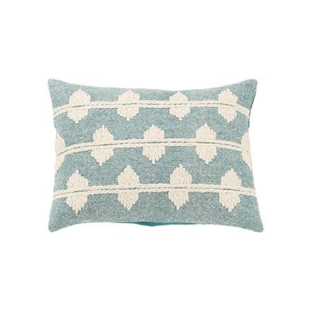T-21530 Teal With White Pattern Pillow