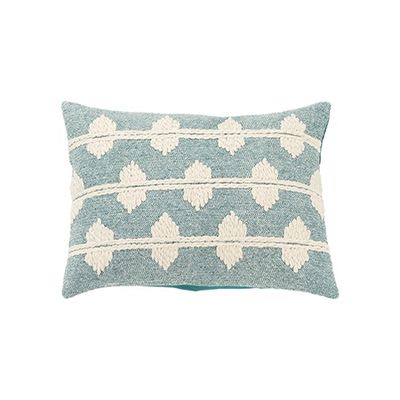 T-21530 Teal With White Pattern Pillow