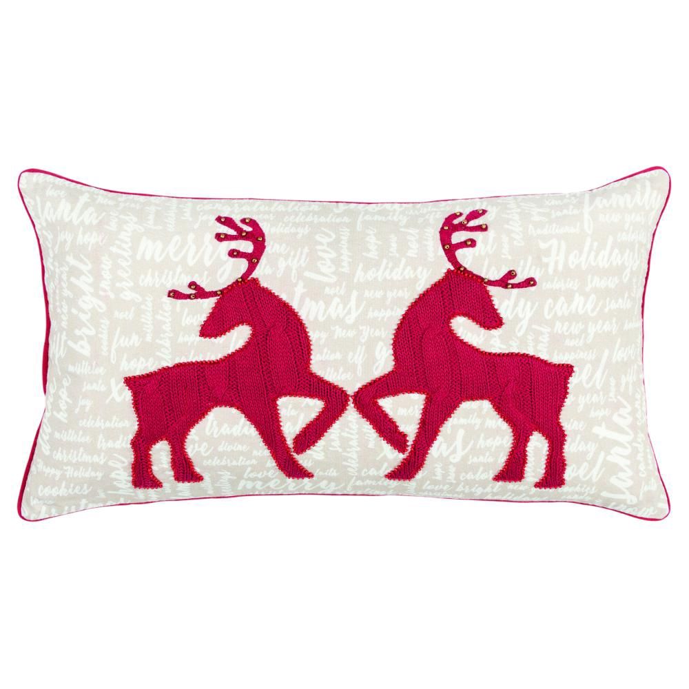 T-17341 Natural Reindeer Pillow