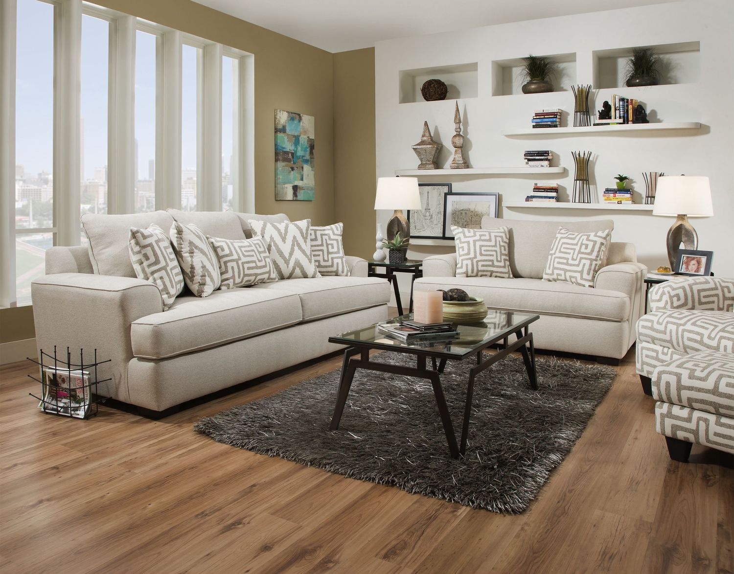 32B2 Colonist-Oatmeal-Loveseat