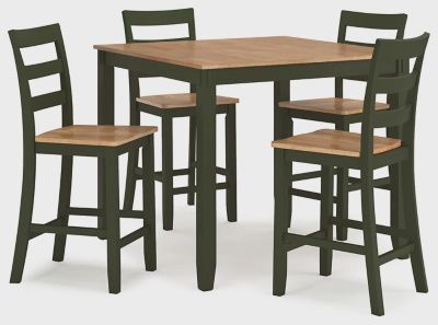 D401 Gesthaven Counter Height Table Set 5pc Green