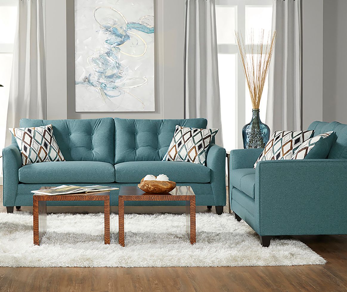 11900 Wexler Splash (Teal)-Sofa/Loveseat Set
