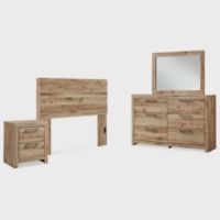 Hyanna Headboard Mirrored Dresser NightStand