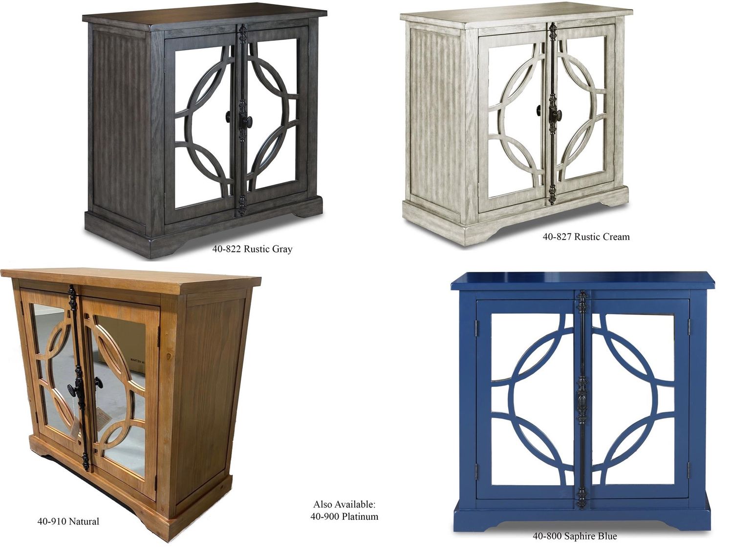 40" Accent Console, Color: Grey