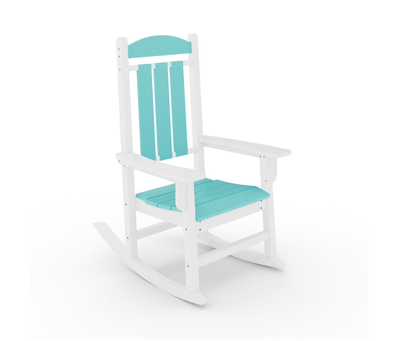 Outdoor Rocker, Color: DESTIN WHITE/ GULF SHORE TEAL
