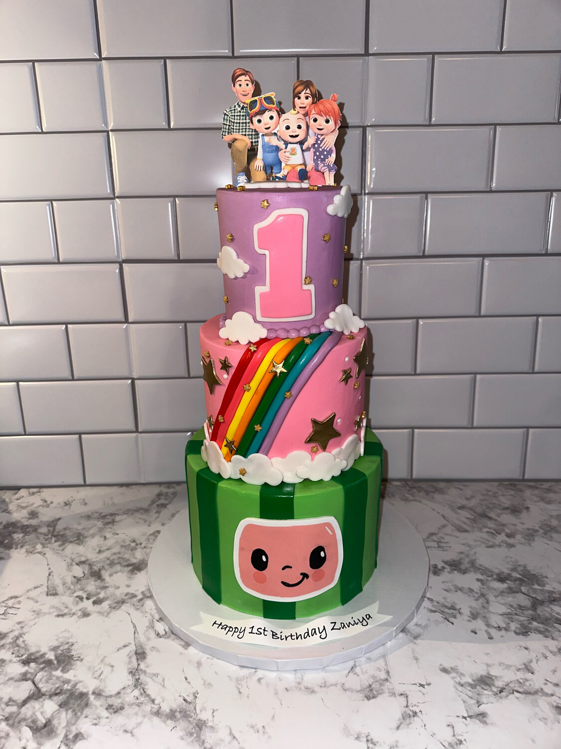 Three Tier Fondant Cake