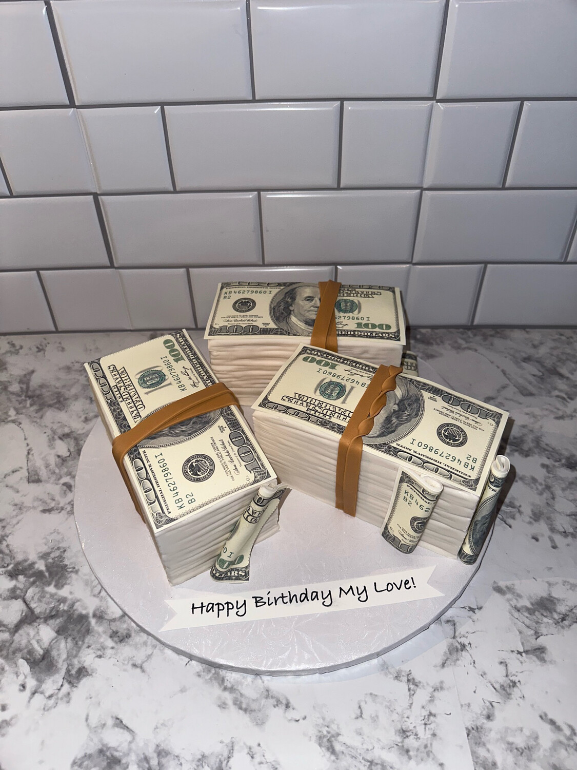 Money Stack Cake