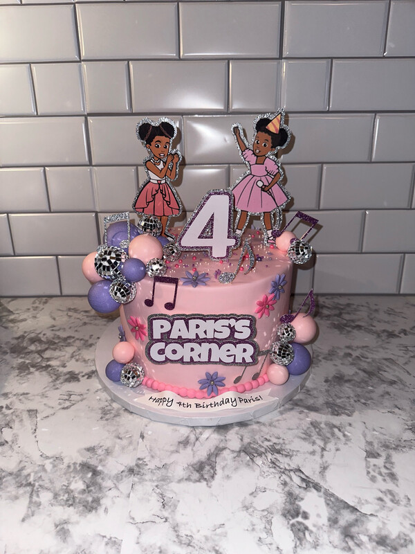 One Tier Fondant Cake