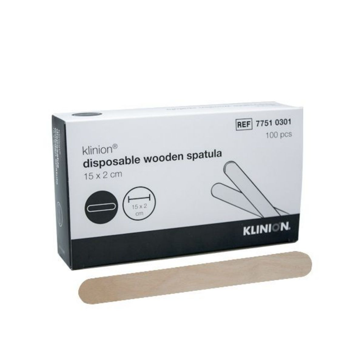 Klinion Houten Tongspatels 15x 2 cm 100 stuks