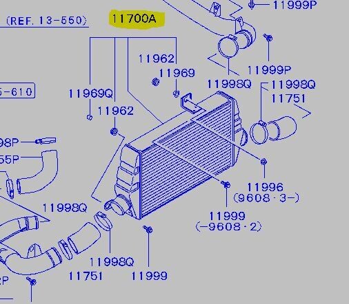 Neuer Unbenutzer Ladeluftkühler Mitsubishi Evo 4-6 MR481441
