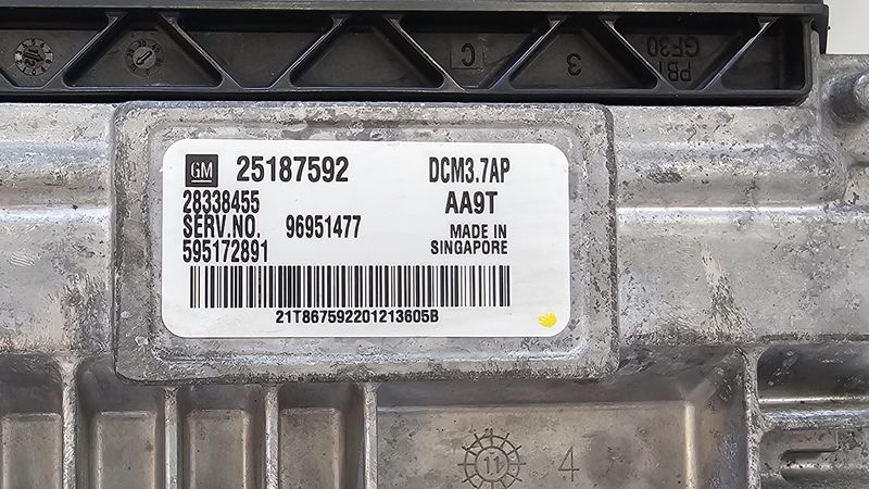GM Opel Chevrolet DCM 3.7AP Virgin Reset 96951477 / 25187592 / 25182599