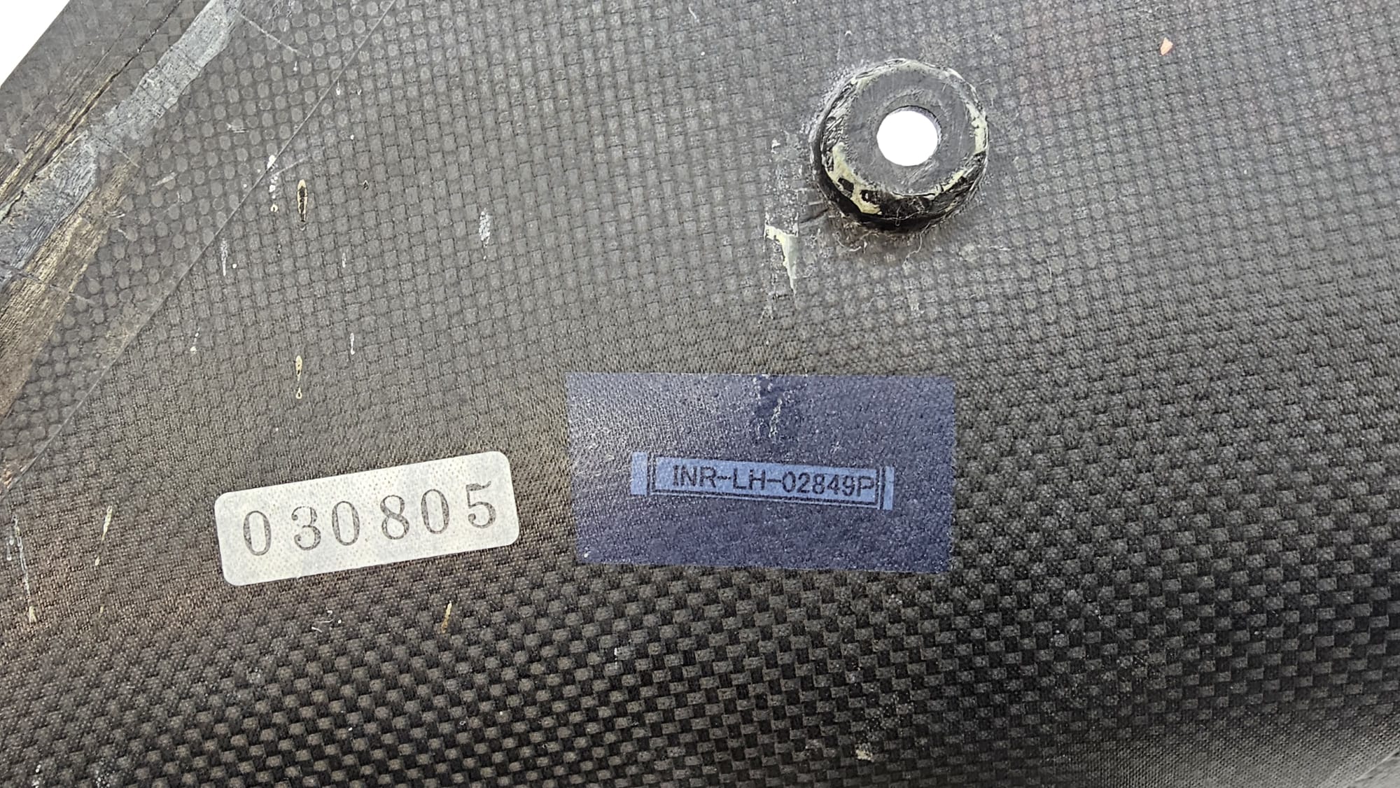 Heckspoiler Carbon Abdeckung innen , links für Mitsubishi EVO 8 - Neuwertig