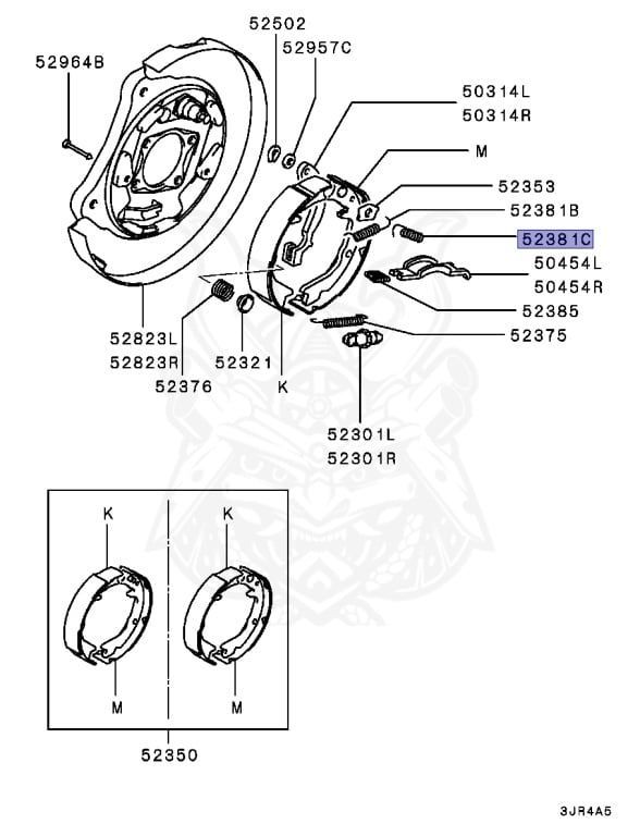 MB857299 - ​Rückholfeder, Bremse hinten - NEU