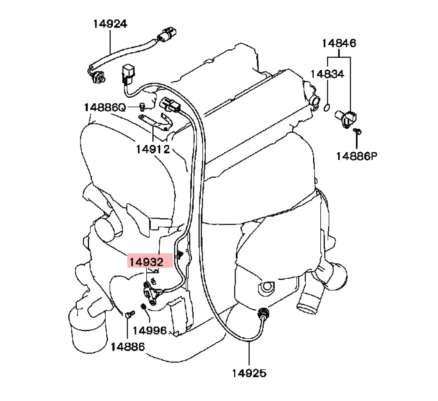 MD320754 - Kurbelwellen Sensor