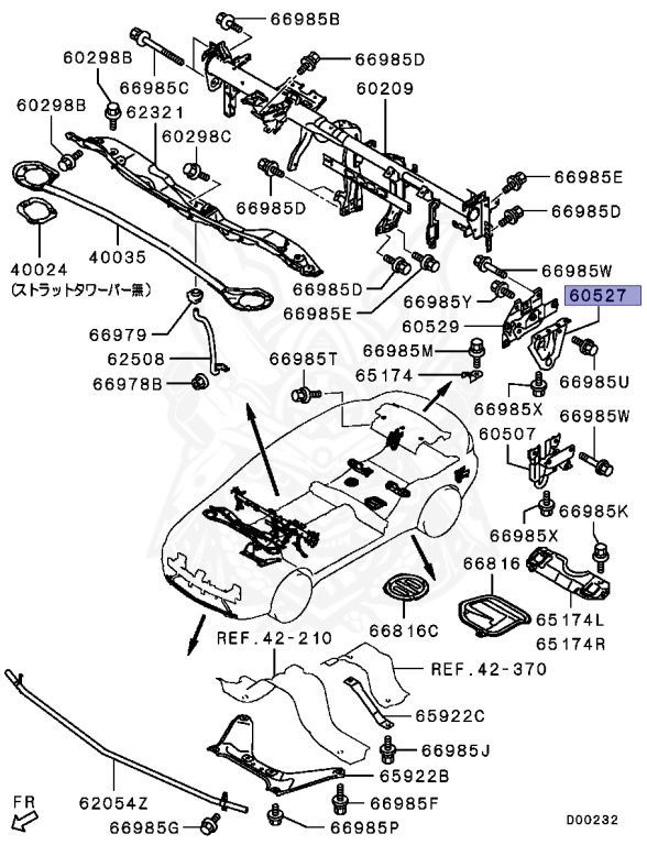5253A717 - ​Halterung, hinten - Neuwertig