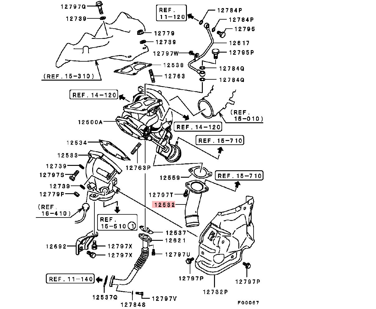 1515A057 - Auslassrohr Ladeluft - NEU