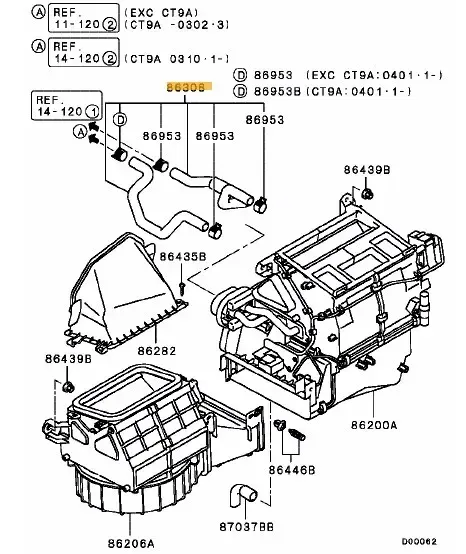 7805A089 - Wasserschlauch Satz, Heizung - NEU