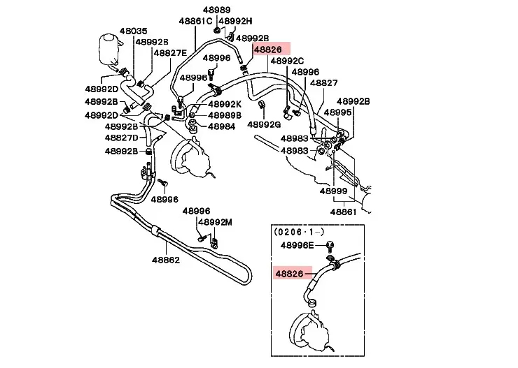 MR594659 - Schlauchleitung - NEU