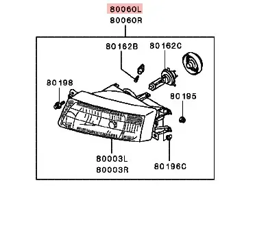 MR414125 - Scheinwerfer links - NEU