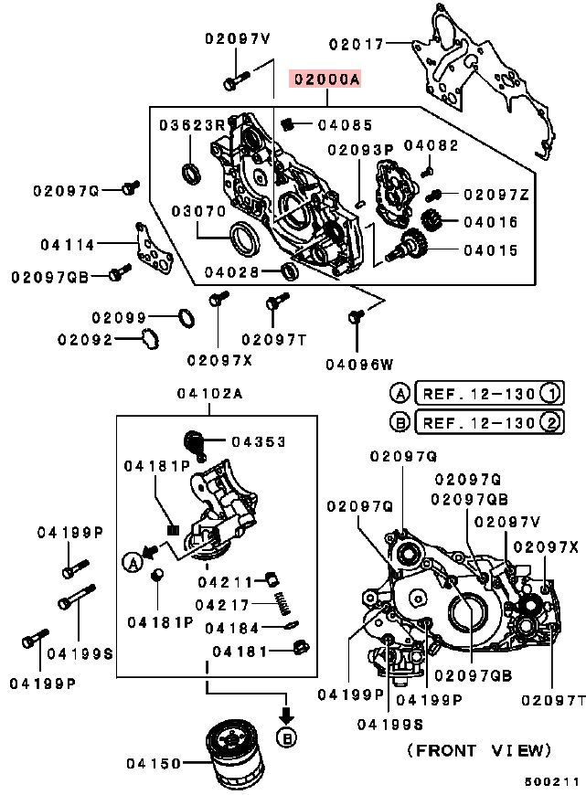 MD322521 - Dichtung für Ölpumpe  - NEU