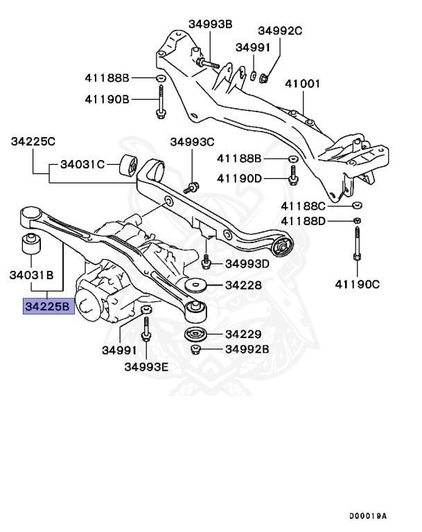 MR554588 - Differential Stütz-Arm hinten - gebraucht