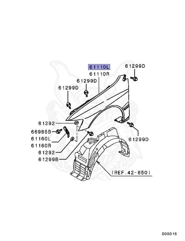 MR954150 - Kotflügel vorne - NEU