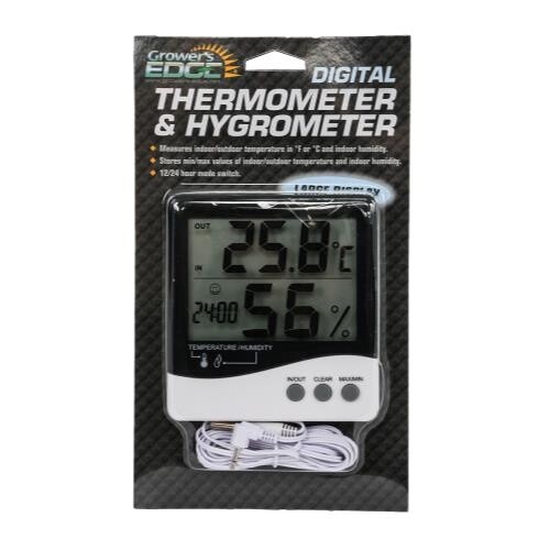 Growers Edge® Digital Thermometer & Hygrometer