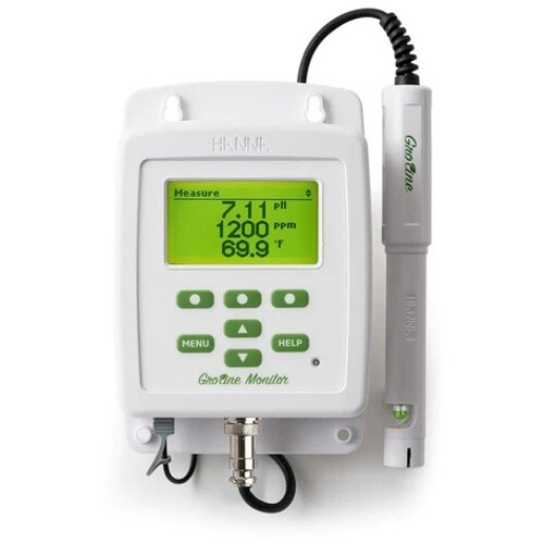 HI981420 Hanna Instruments Gro-Line PH/EC/TDS/Temperature Monitor with Multiparameter Probe
