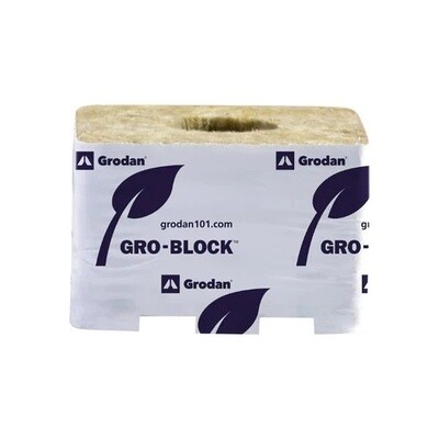 Grodan Improved GR6.5 Block - 4&quot;x 4&quot;x 2.5&quot; Cube - No Wrap