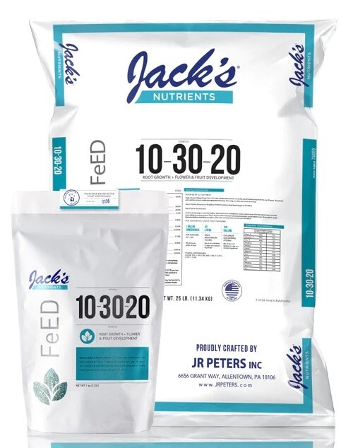 Jacks Nutrients - 10-30-20 Bloom, Size: 11.34KG